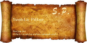 Svehla Péter névjegykártya