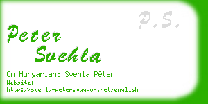 peter svehla business card